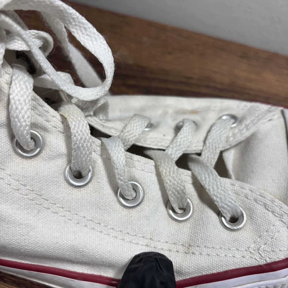 Converse Chuck Taylor All Star High Top Shoes Mens 11.5 Womens 13.5 White Canvas - Picture 9 of 13